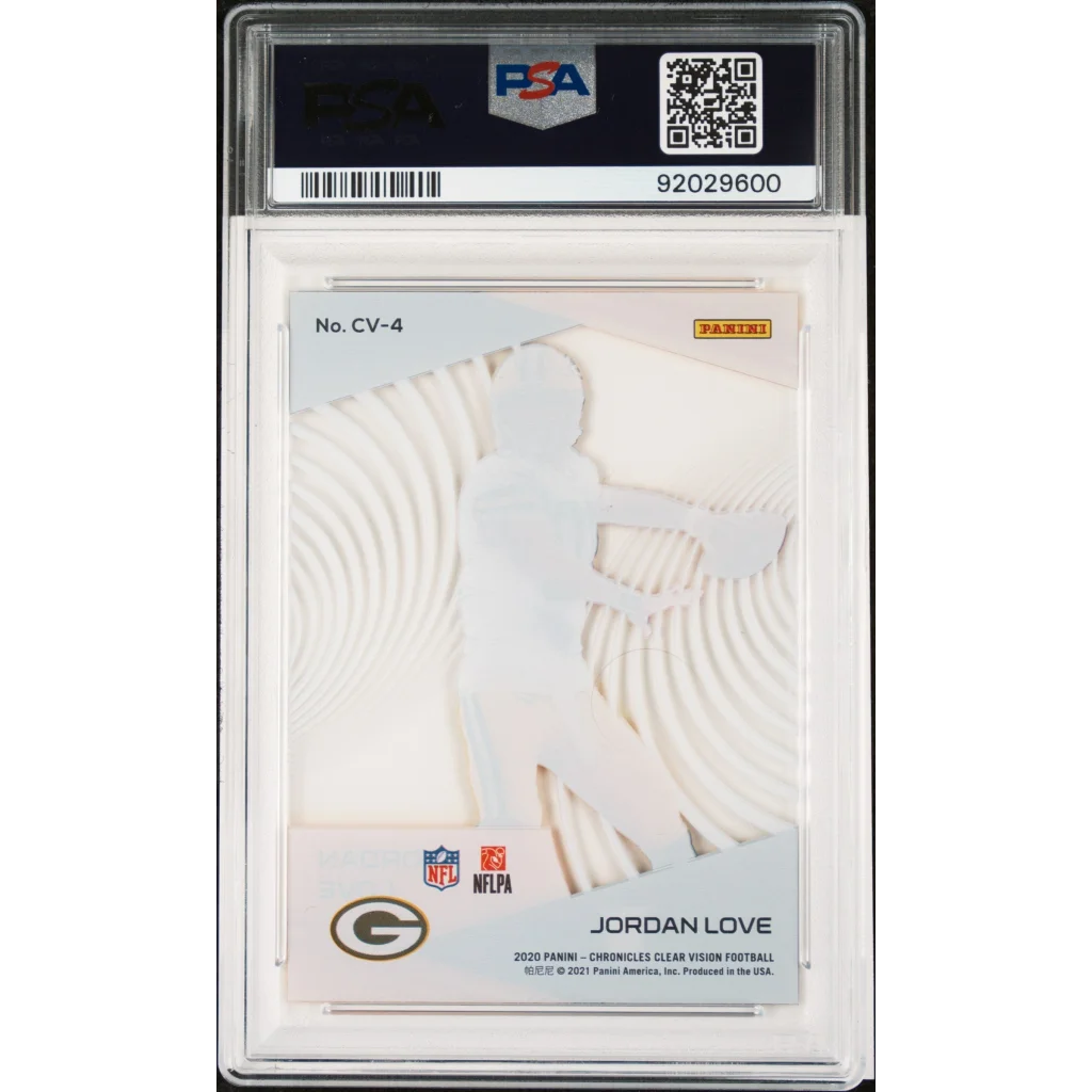 PSA Graded Jordan Love 2020 Panini Chronicles Rookie Card football trading card