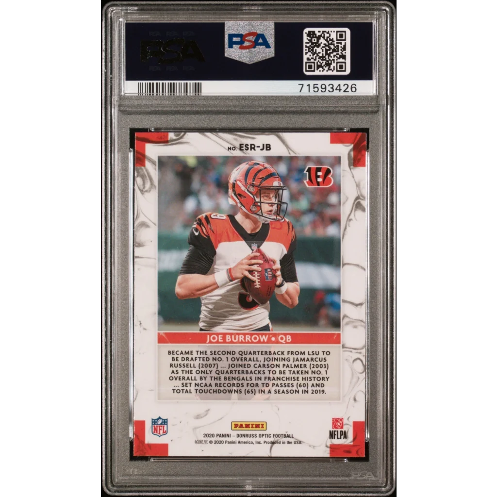 Graded PSA 10 2020 Panini Donruss Optic Joe Burrow Bengals Rookie Card