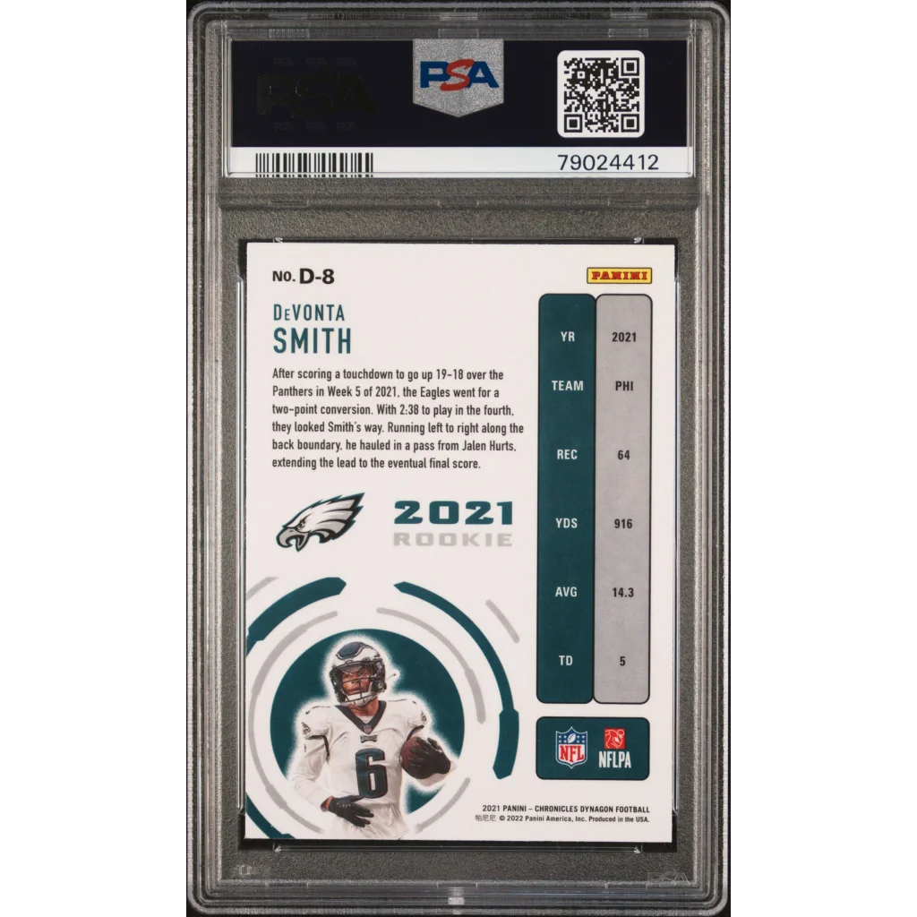 Graded PSA 10 2021 Panini Chronicles Devonta Smith #D8 Dynasty Rookie Card