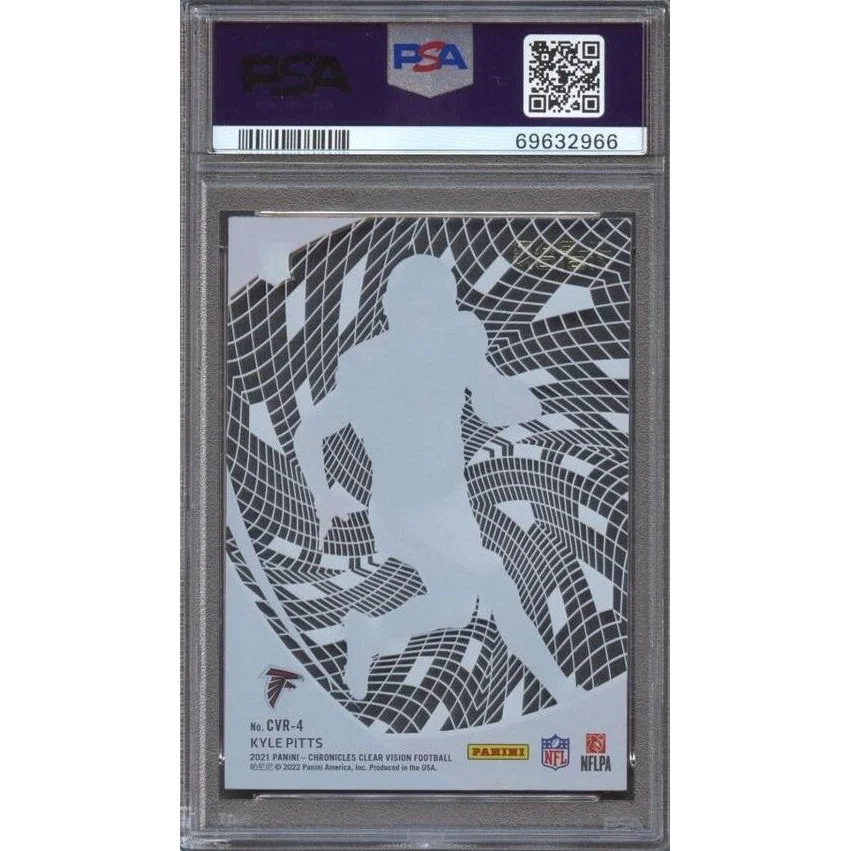 Graded 2021 Panini Chronicles Kyle Pitts #CVR4 Clear Vision Rookies Rookie RC Football Card PSA 10 Gem Mint | PSA 10 Gem Mint Graded Rookie Card | vintageantiquesgifts.com