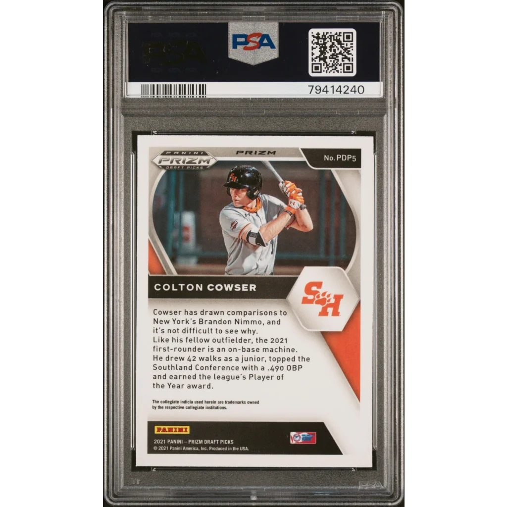 Graded PSA 10 2021 Panini Prizm Draft Picks Colton Cowser Green Pulsar RC #PDP5
