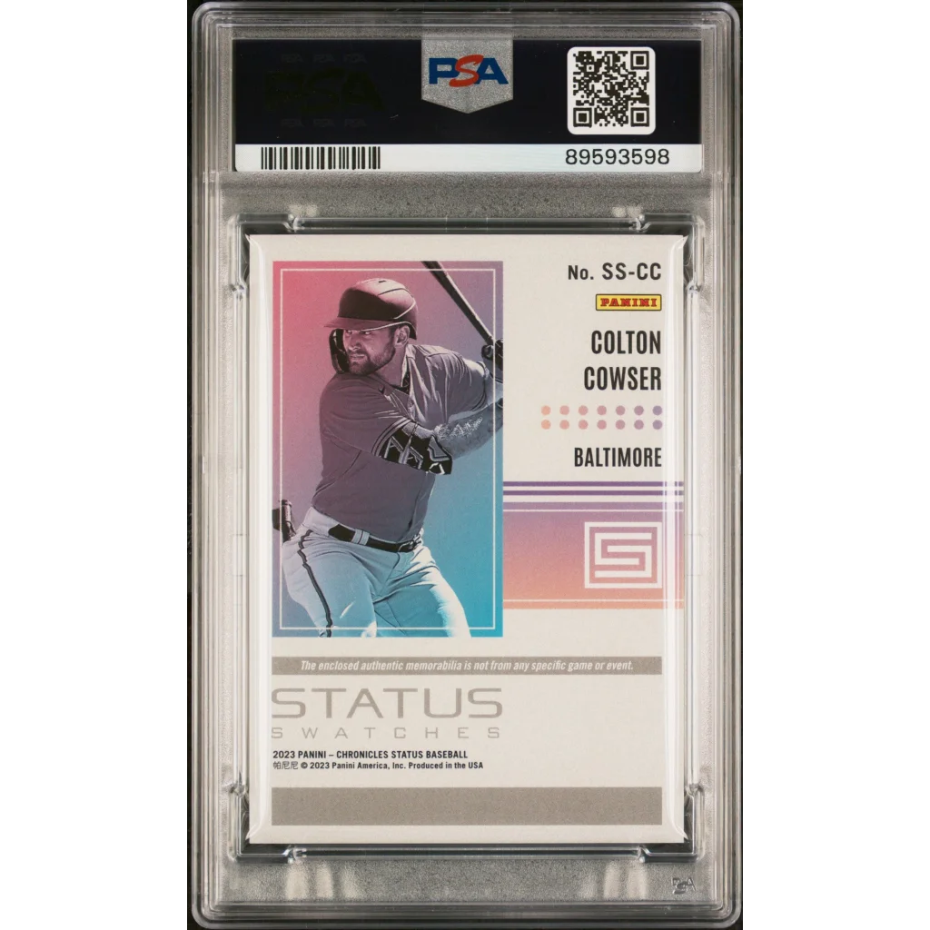 Graded 2023 Panini Chronicles Colton Cowser Gold Rookie PSA 10 Card