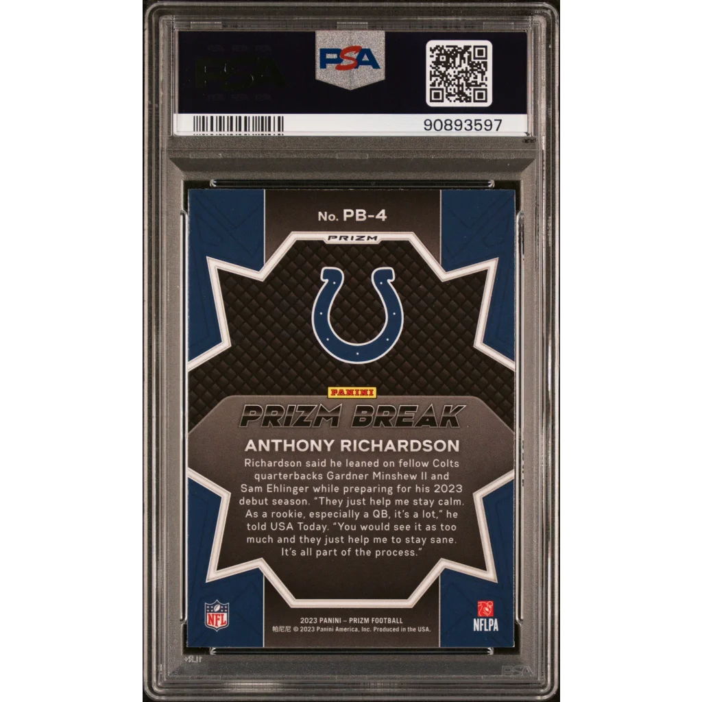 Graded PSA 10 2023 Panini Prizm Anthony Richardson Colts Rookie Card