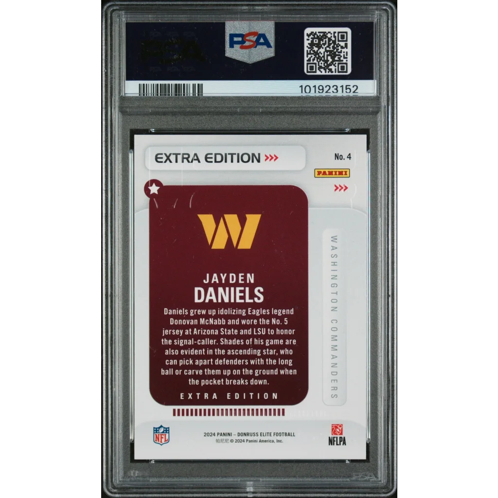 Graded PSA 10 2024 Panini Donruss Elite Jayden Daniels Rookie RC Card