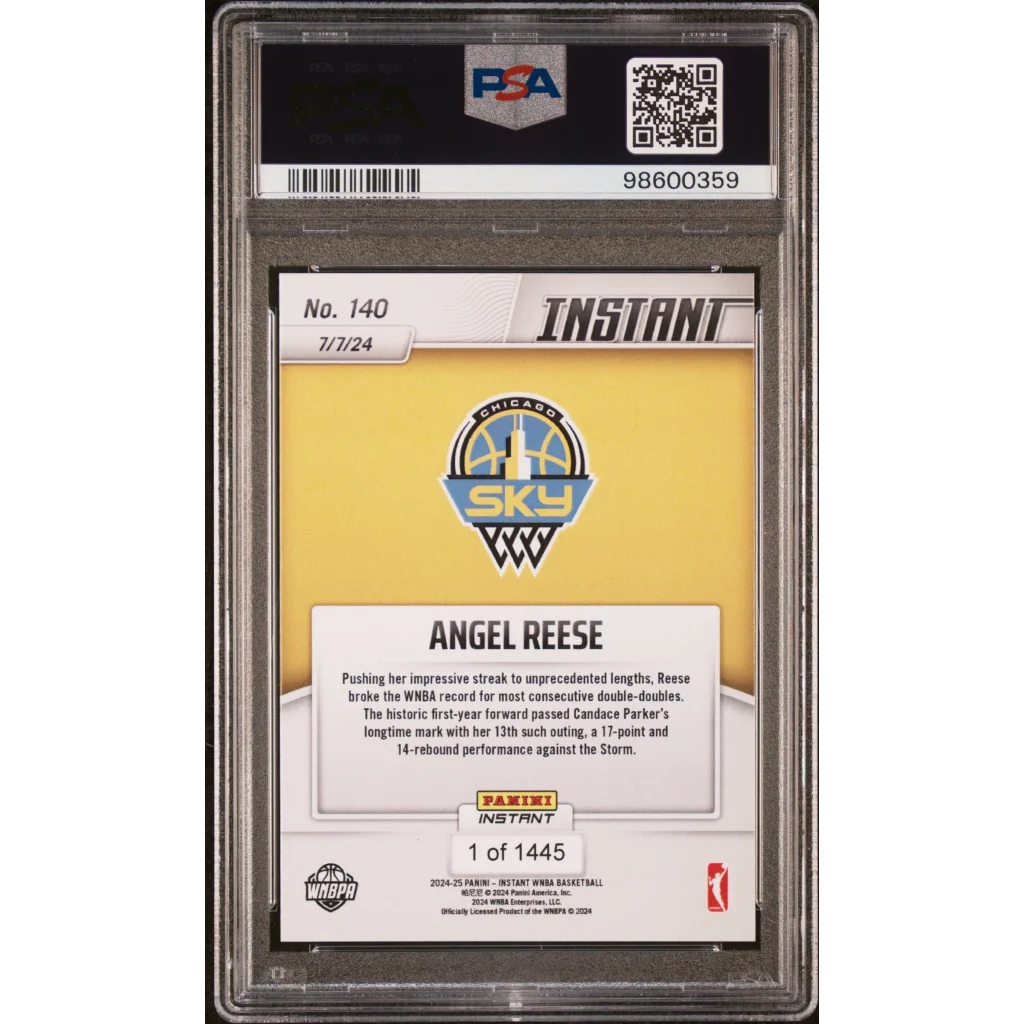 Graded 2024 Panini Instant WNBA Angel Reese #140 Rookie RC Basketball Card PSA 10 Gem Mint | PSA 10 Gem Mint Graded Rookie Card | vintageantiquesgifts.com