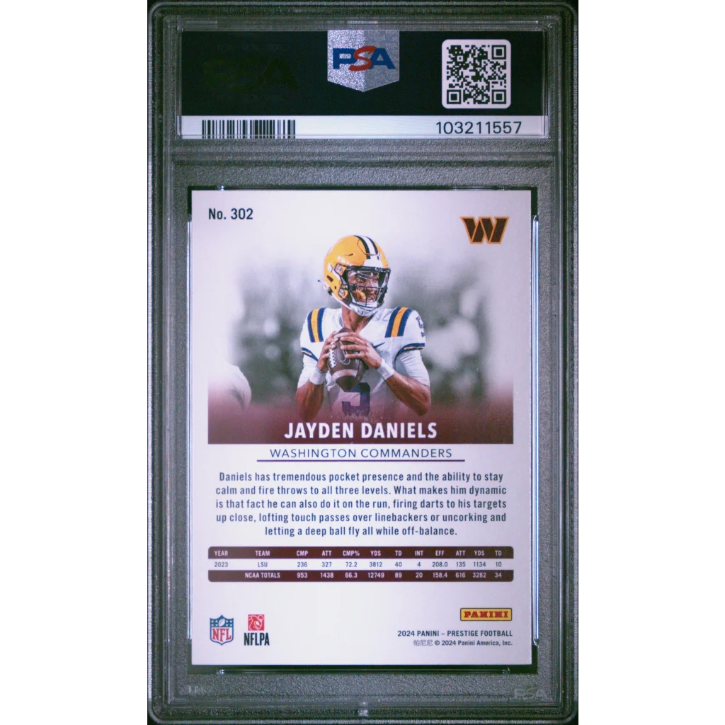 PSA 10 Graded 2024 Panini Prestige Jayden Daniels #302 Rookie RC Card