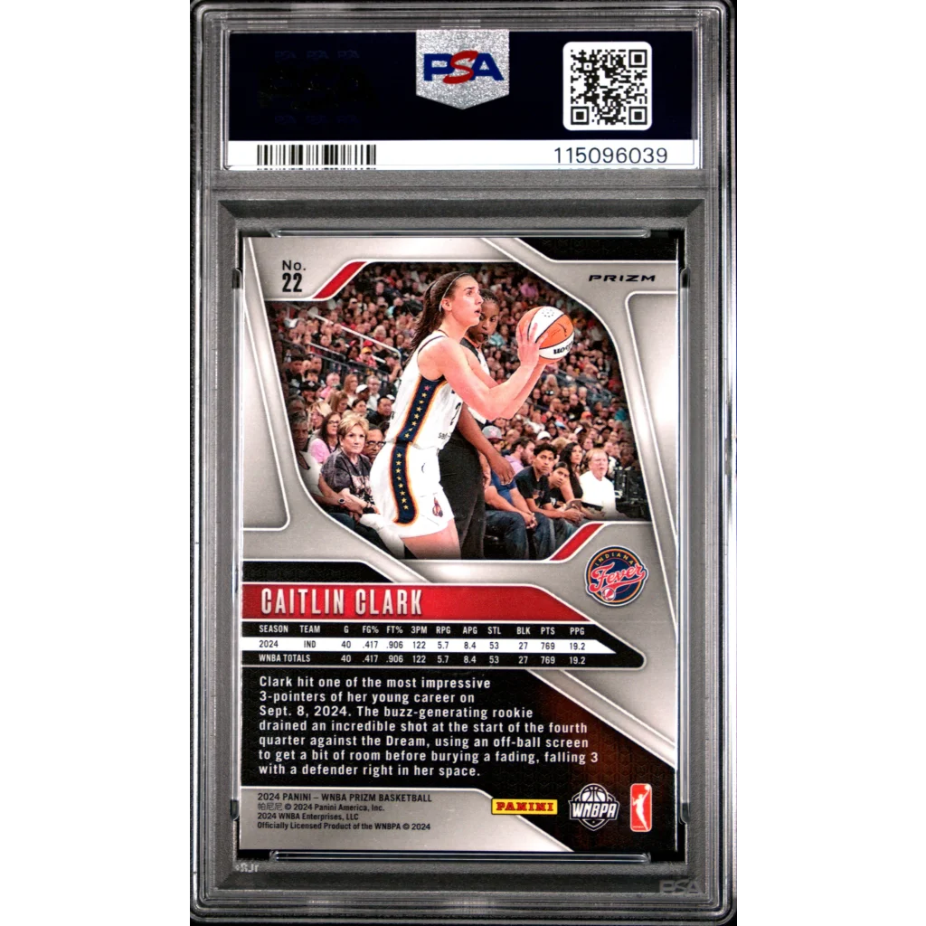 PSA graded Caitlin Clark rookie basketball card #22