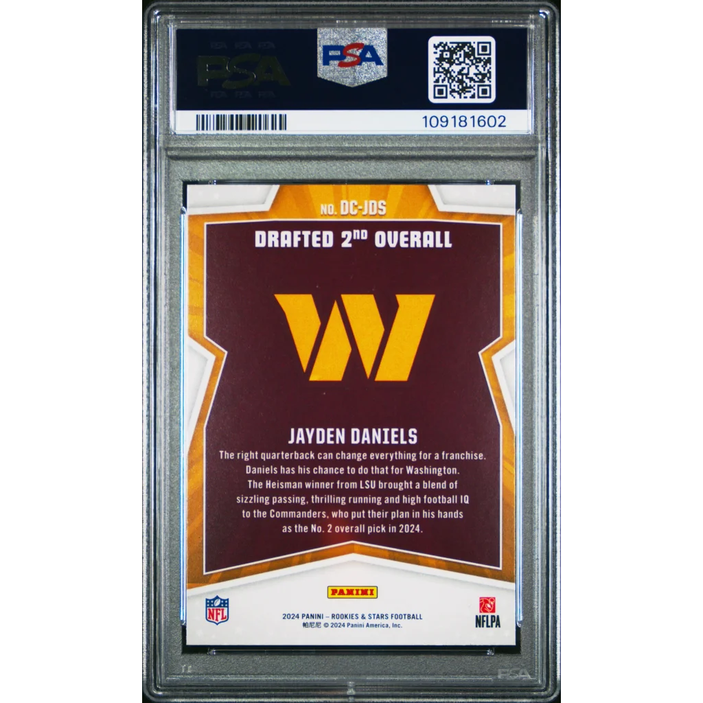 Graded PSA 10 2024 Panini Rookies & Stars Jayden Daniels rookie card
