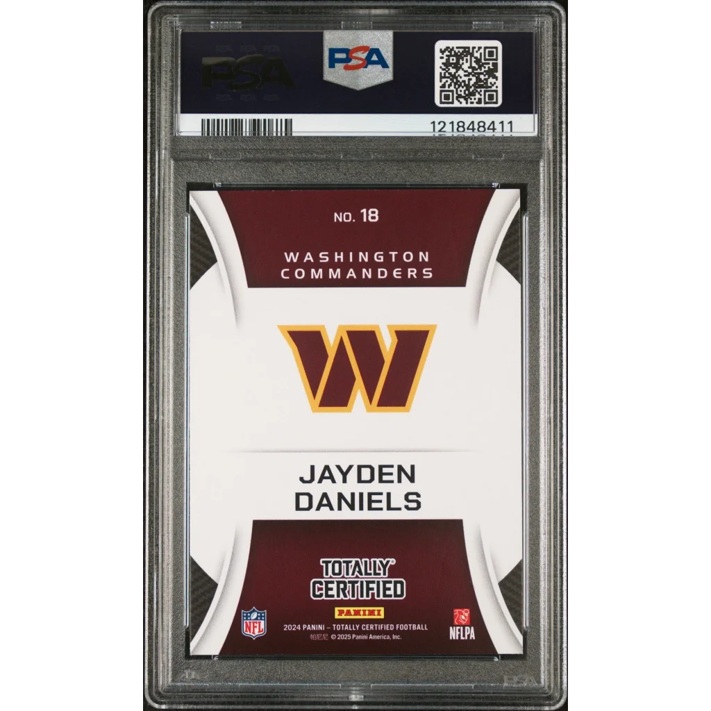 Graded 2024 Panini Totally Certified Jayden Daniels #18 Sunday Special Rookie RC Football Card PSA 10 Gem Mint