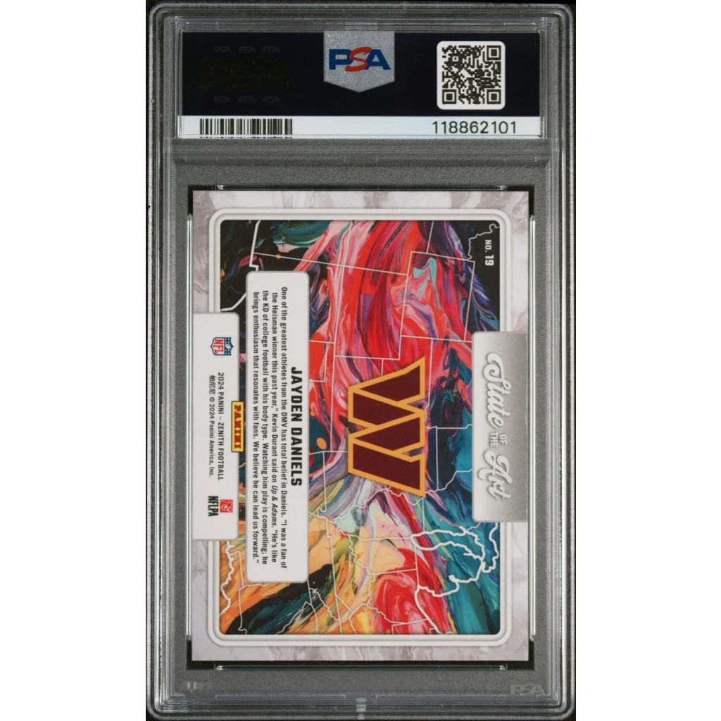 Graded PSA 10 2024 Panini Zenith Jayden Daniels RC Football Card