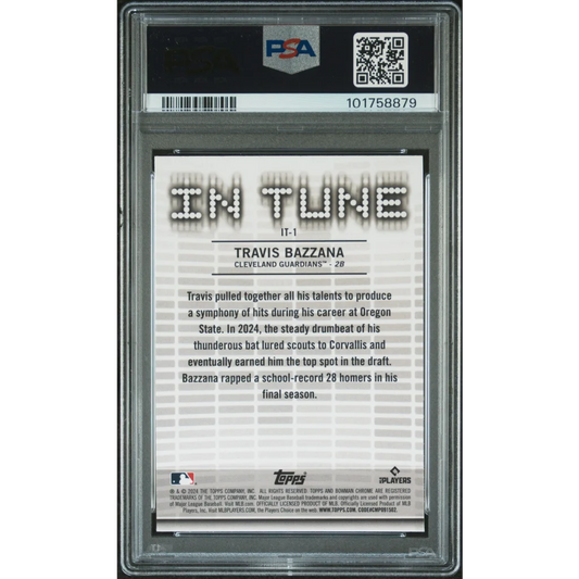 Graded PSA 10 2024 Topps Bowman Draft Travis Bazzana Rookie Card Slabbed