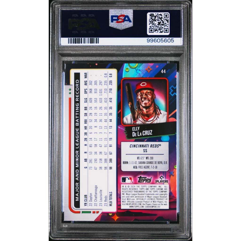 Graded PSA 10 2024 Topps Cosmic Chrome Elly De La Cruz Rookie Card #44
