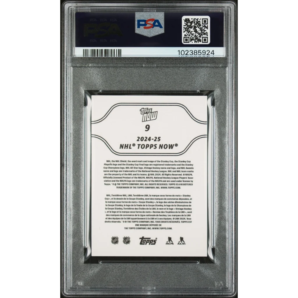 Graded 2024 Topps Now NHL Matvei Michkov #9 Stickers Rookie RC Hockey Card PSA 10 Gem Mint | PSA 10 Gem Mint Graded Rookie Card | vintageantiquesgifts.com