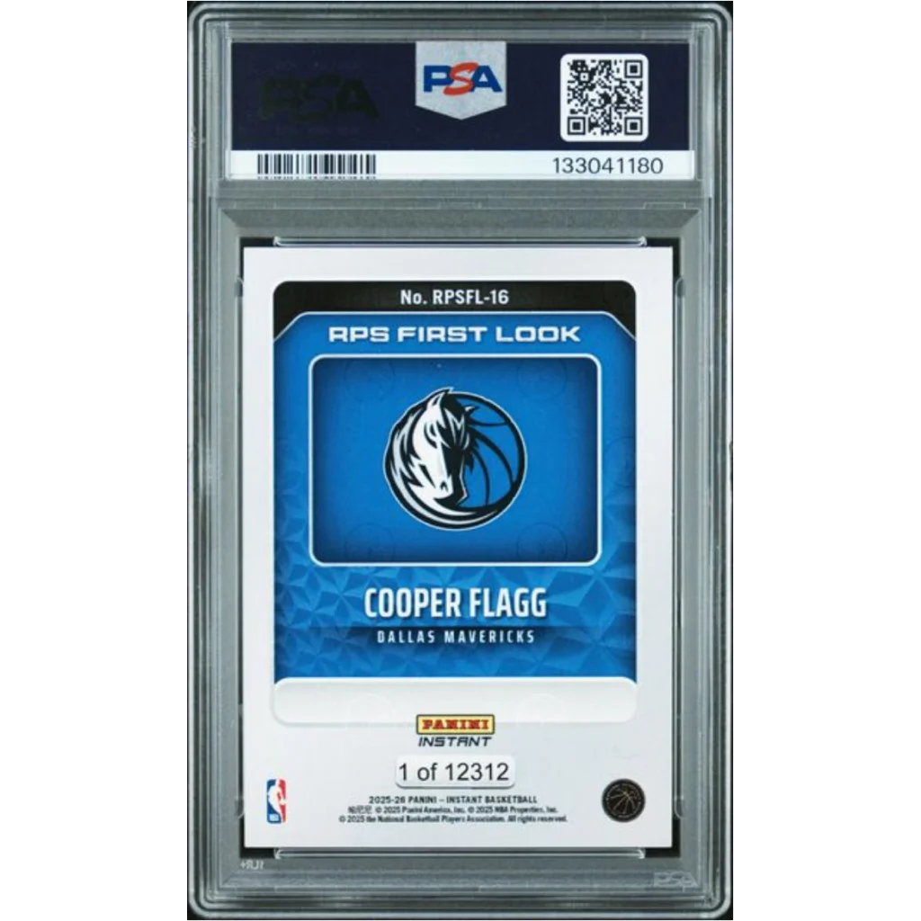 Graded 2025 Panini Instant Cooper Flagg RPSFL16 RPS First Look Rookie RC Basketball Card PSA 10 Gem Mint | PSA 10 Gem Mint Graded Rookie Card | vintageantiquesgifts.com