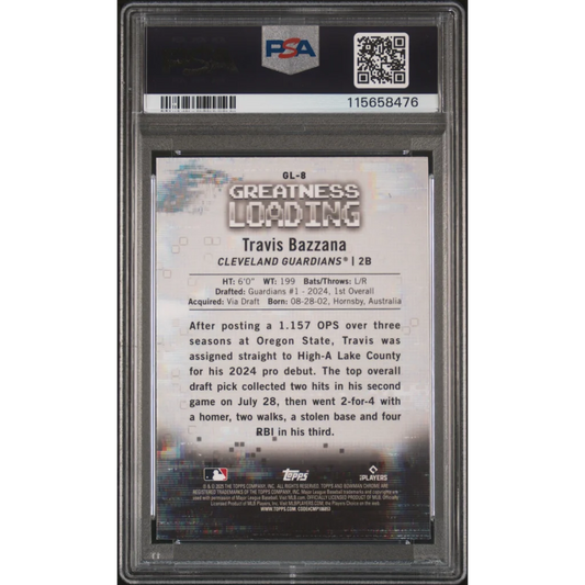 PSA 10 Graded 2025 Topps Bowman Travis Bazzana Rookie RC Card