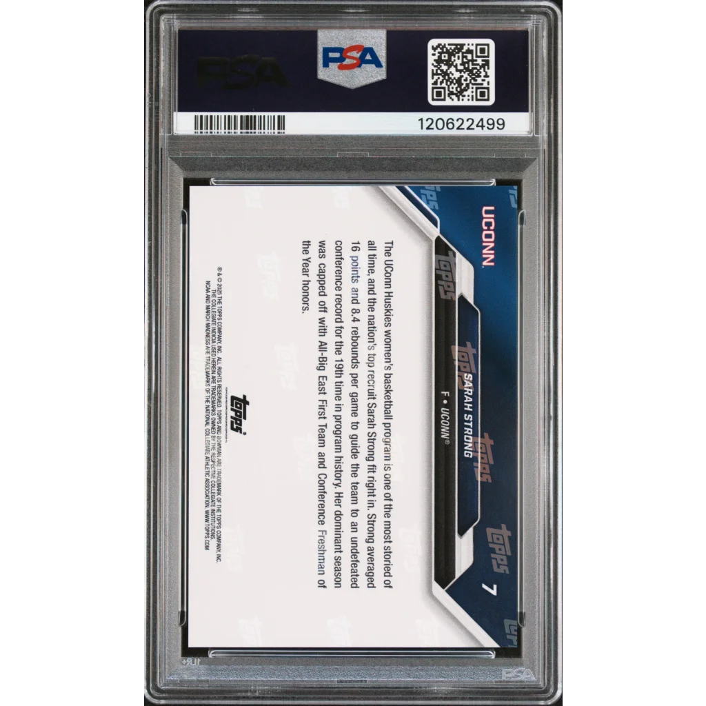 Graded PSA 9 2025 Topps Bowman U Now Sarah Strong #7 UConn Rookie Card