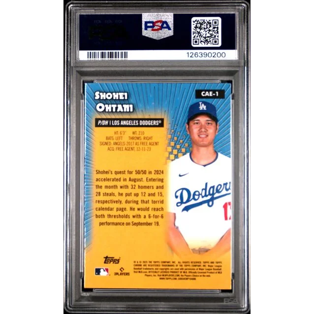 Graded 2025 Topps Chrome Shohei Ohtani #CAE1 All Etch Baseball Card PSA 10 Gem Mint