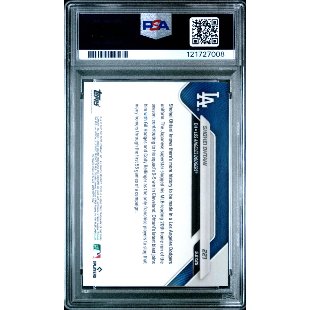 Graded 2025 Topps Now Shohei Ohtani #221 Baseball Card PSA 10 Gem Mint