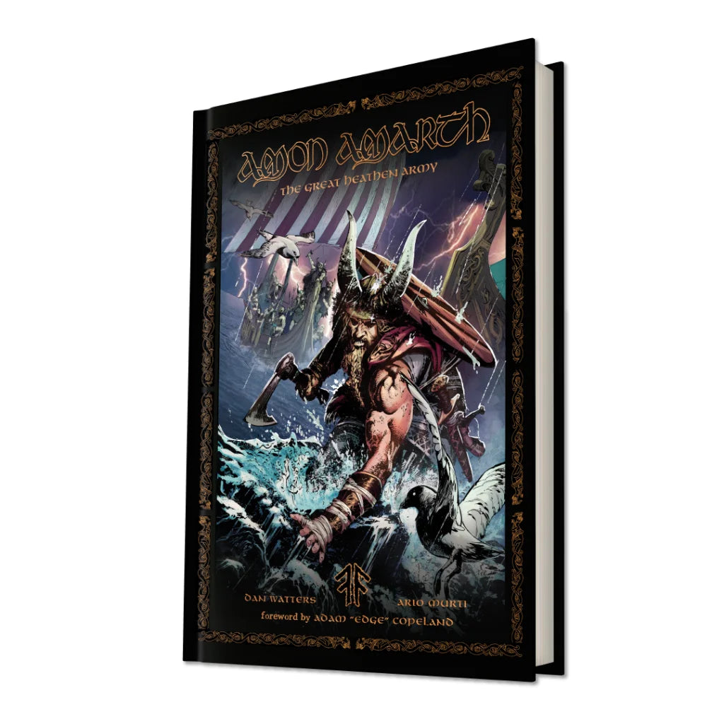 Hardcover graphic novel featuring a Viking warrior illustration from Great Heathen Army