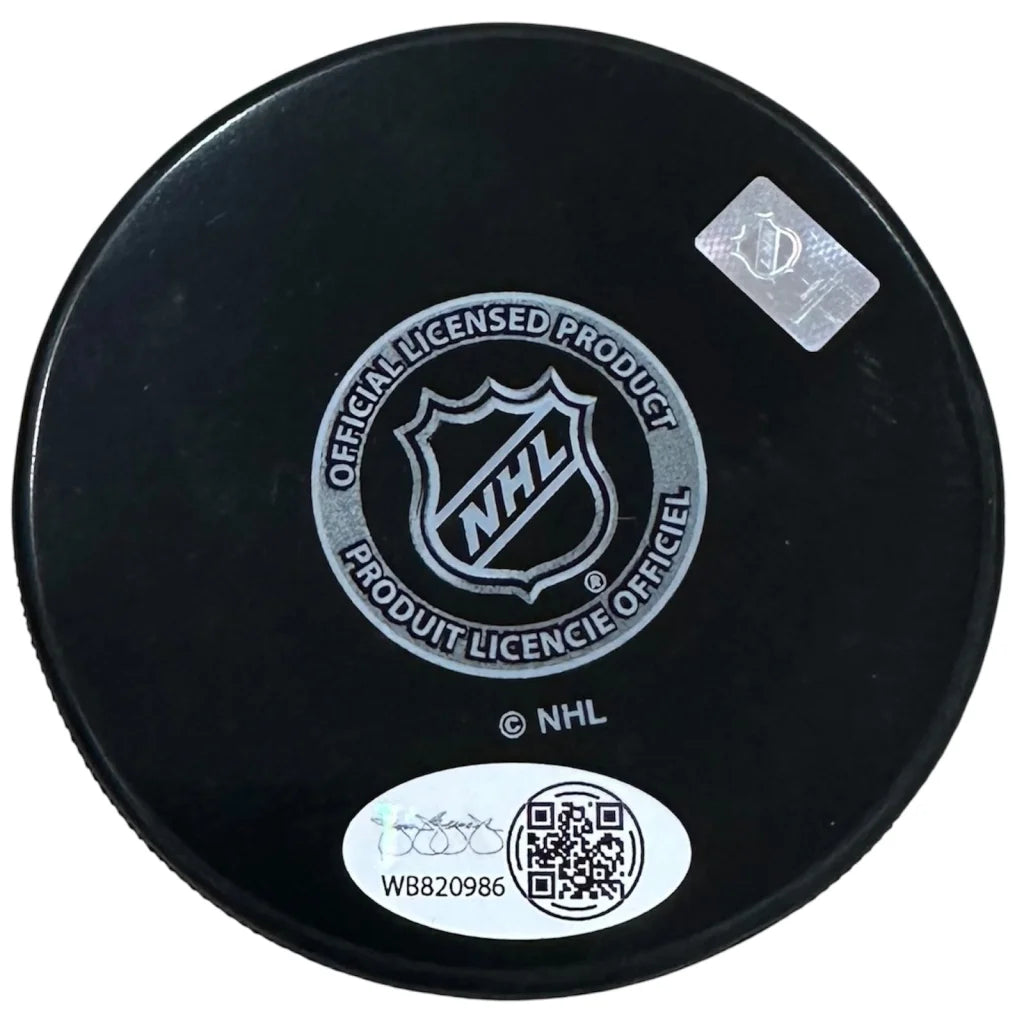 Gustav Nyquist autographed Nashville Predators hockey puck with JSA
