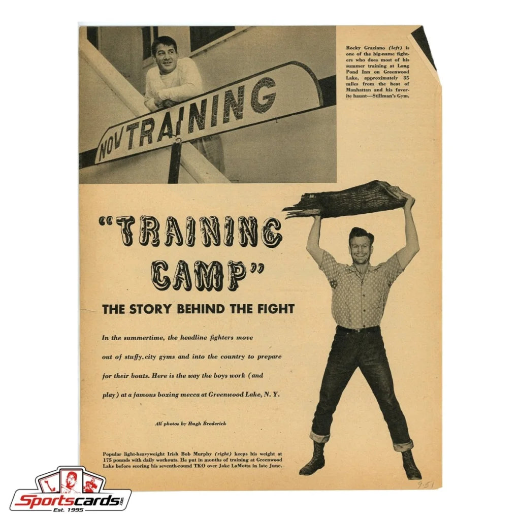 Harry P-Nuts Lowrey signed magazine photo of boxer lifting weights