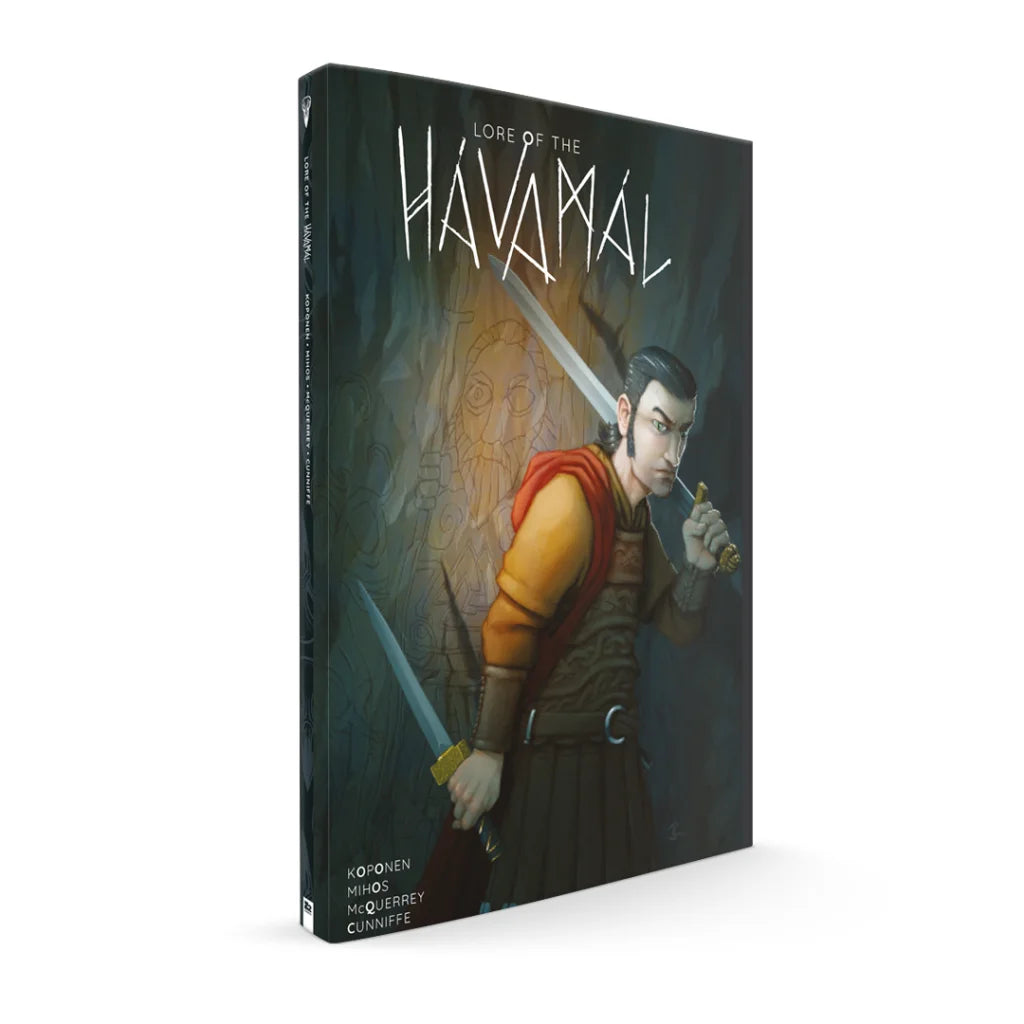 Dark illustrated cover of Hávamál Standard Edition Softcover by Jouni Koponen