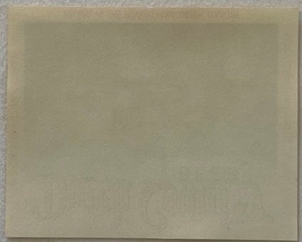 Blank cream-colored vintage beer label against white background, no visible text or imagery