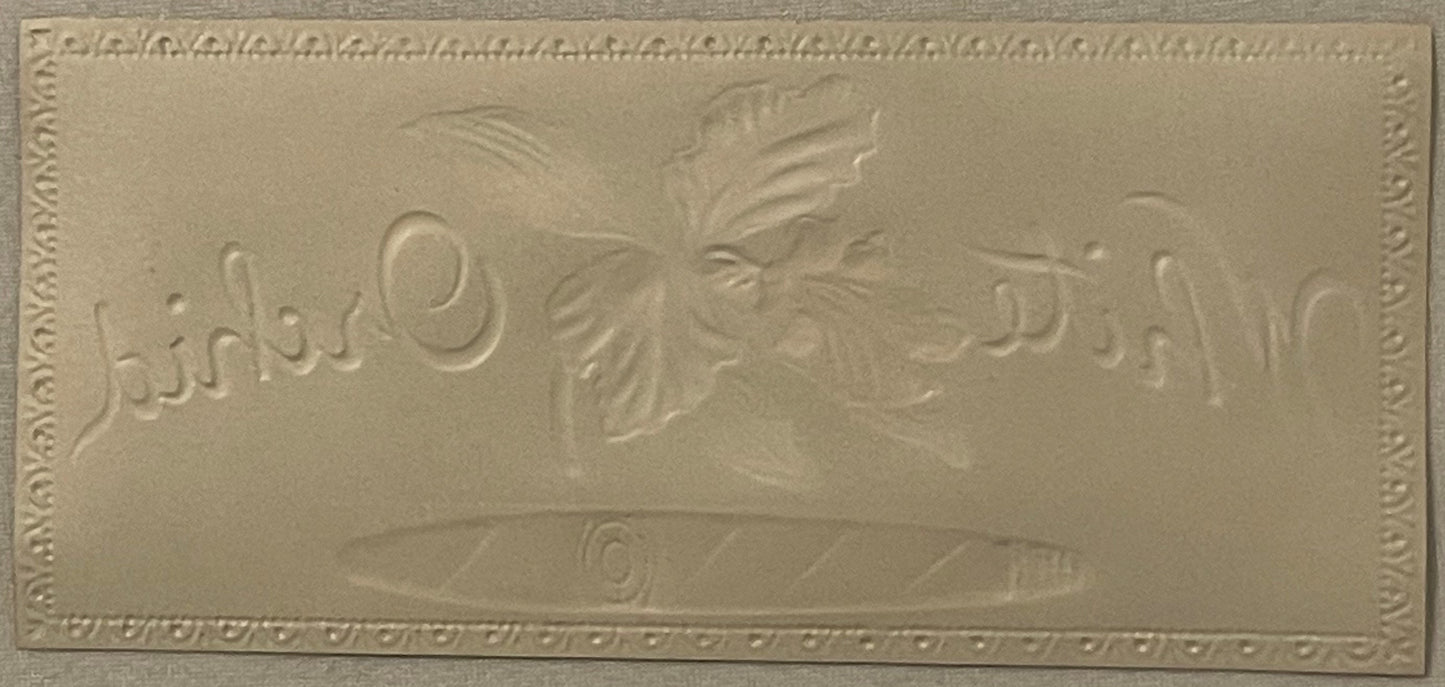 Embossed cream-colored cigar box label with gold border, featuring an orchid design and text reading "Golden's" and "Bonneauv