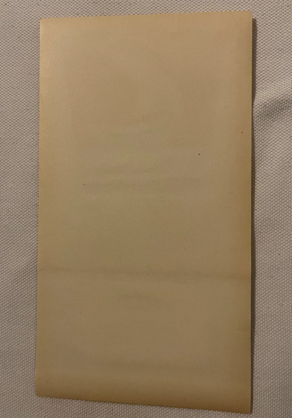 Back of the Viking broom label: blank tan paper