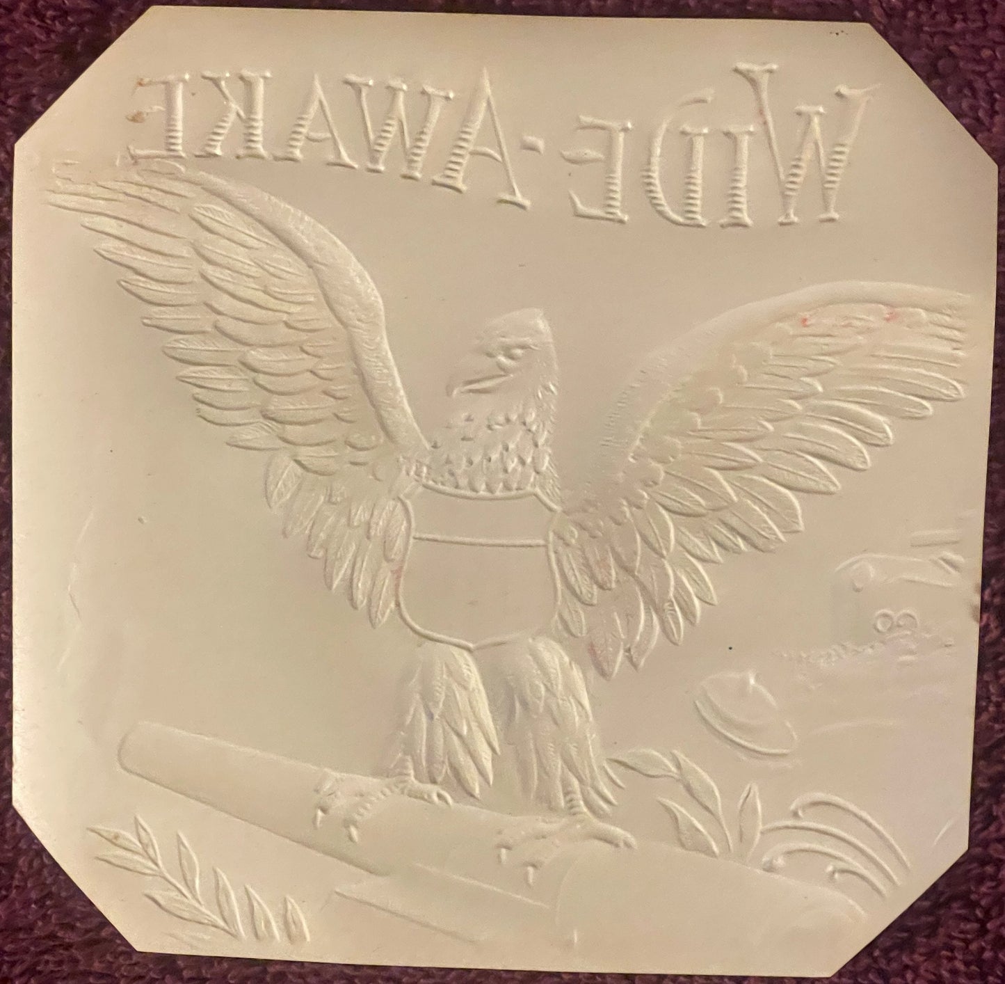 Antique 1910s “Wide‑Awake” Cigar Label 🦅 Great White Fleet US Navy