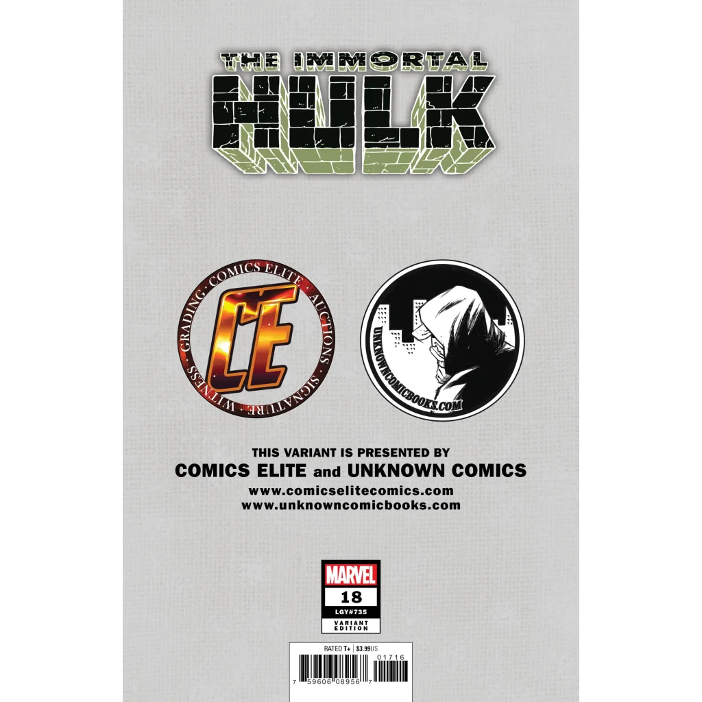 Immortal Hulk 18 Tom Raney Shadow Base Site Variant Cover comic book art