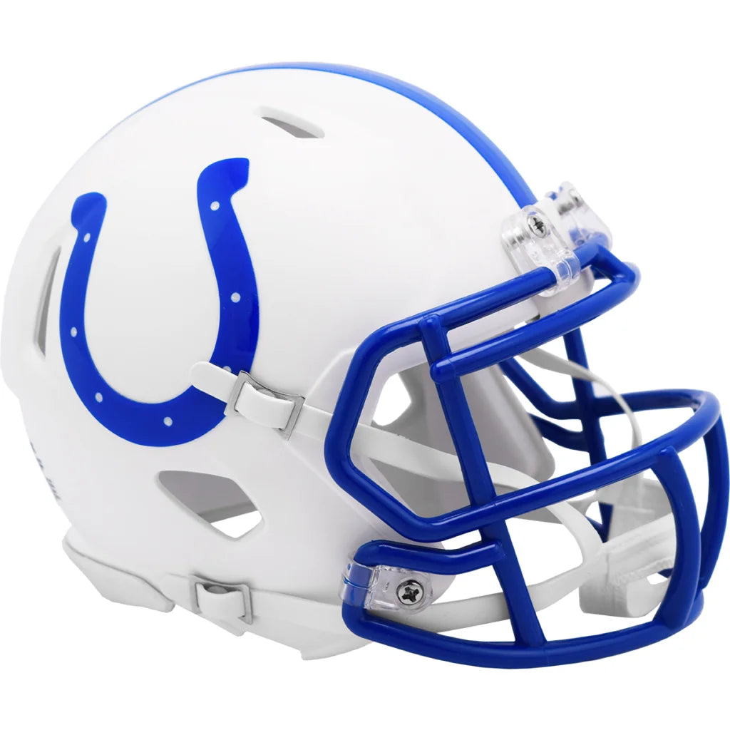 Indianapolis Colts Throwback Speed Mini Helmet Matte White | Creative Sports | vintageantiquesgifts.com