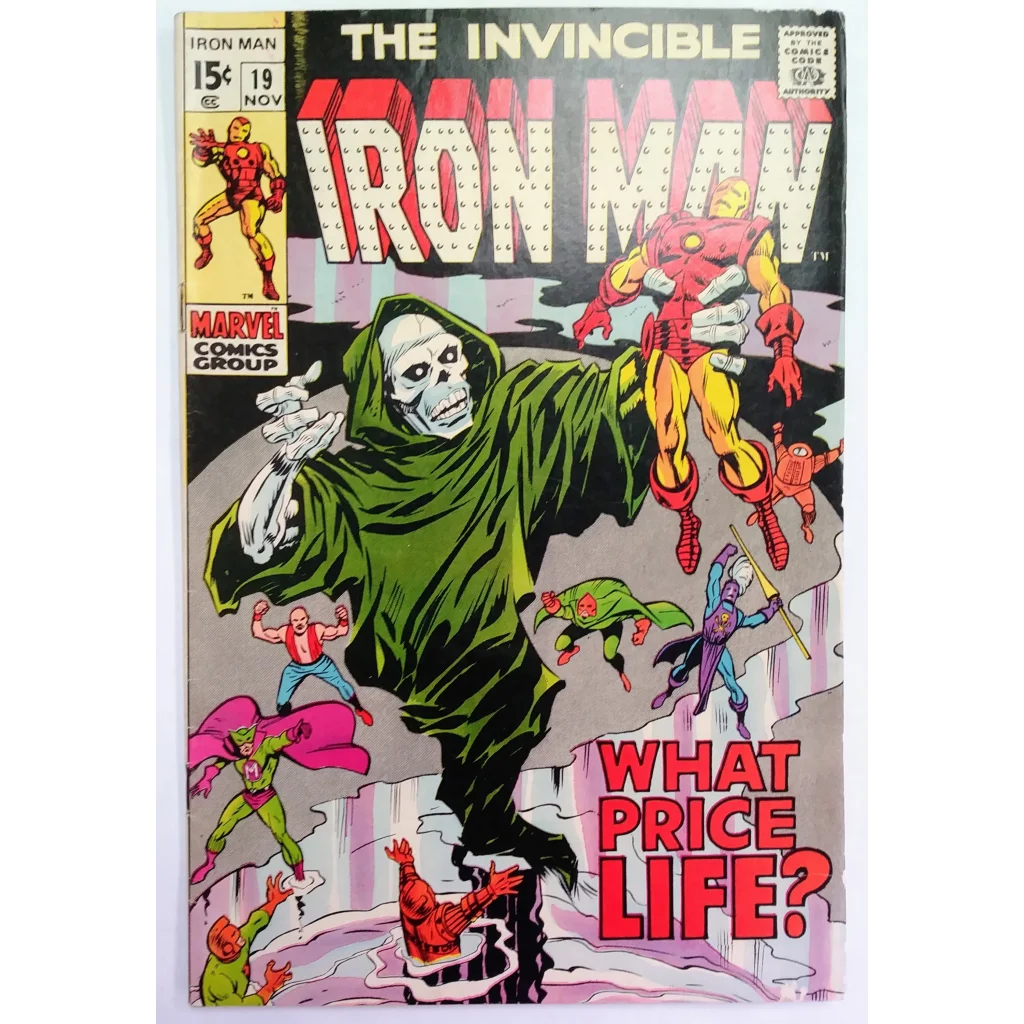 Vintage Iron Man Marvel Comics Issue 19 cover, 1969, GD+ condition