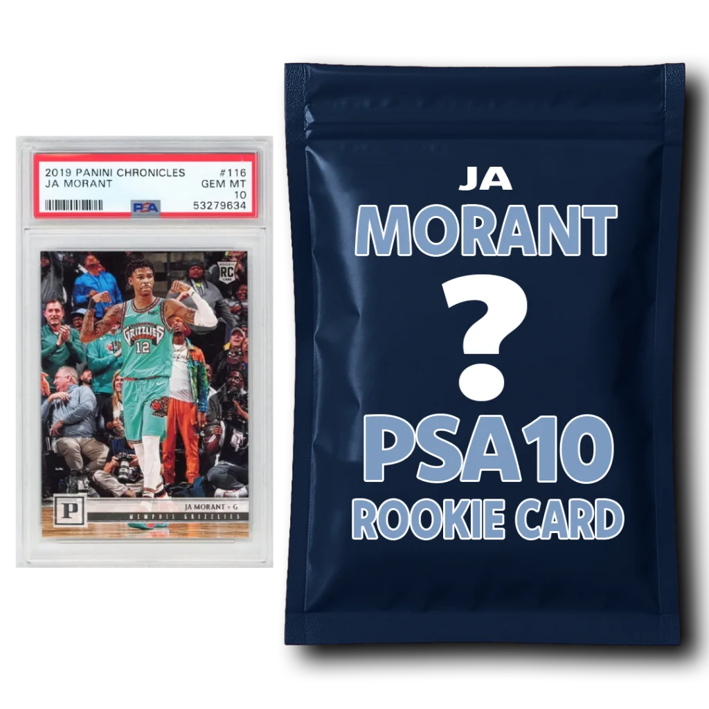 Ja Morant PSA 10 Panini Chronicles rookie card in slab with navy packaging