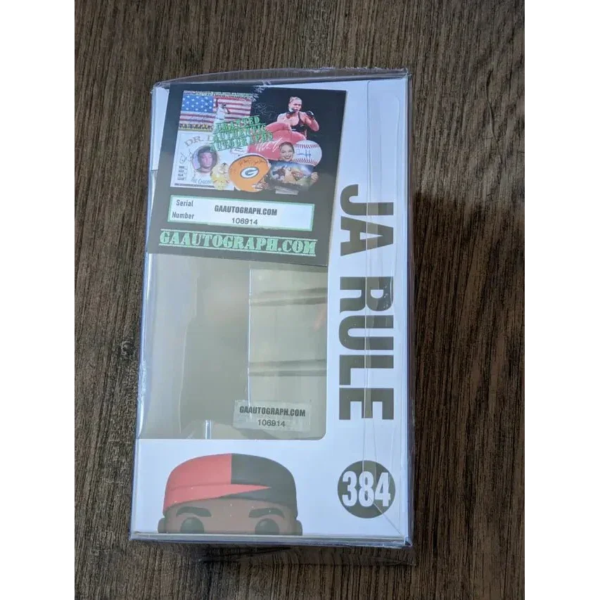 Funko Pop of Ja Rule autographed with COA in protective case, collectible autographed funko pop
