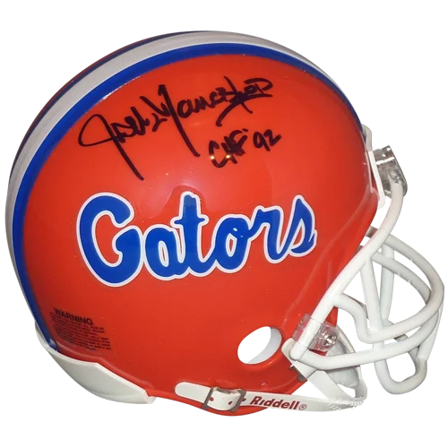 Jack Youngblood autographed Florida Gators mini helmet with Riddell orange blue accents