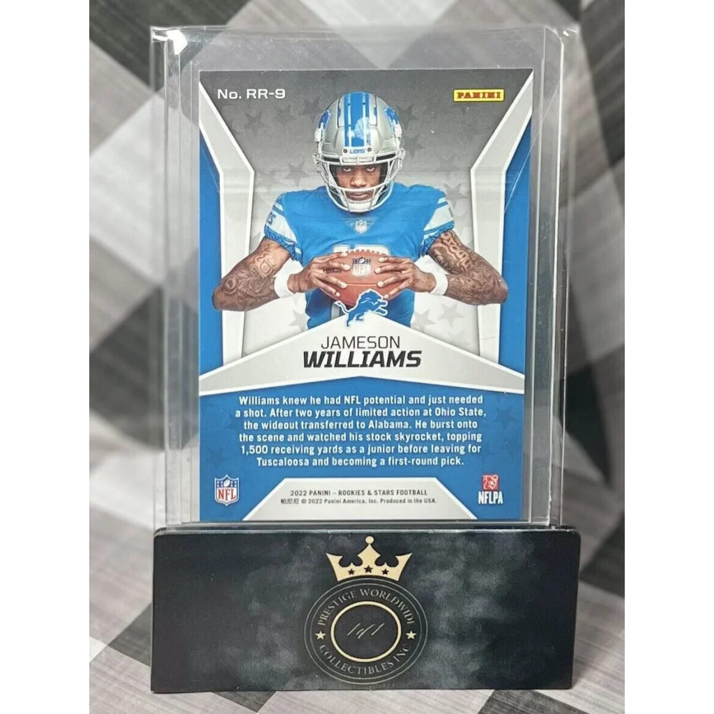 2023 Panini Jameson Williams rookie card from Prestige Worldwide Collectibles