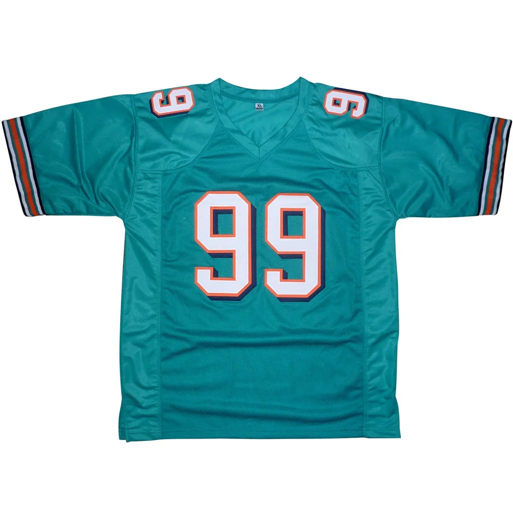 Jason Taylor autographed Miami Dolphins teal custom jersey #99 HOF 17