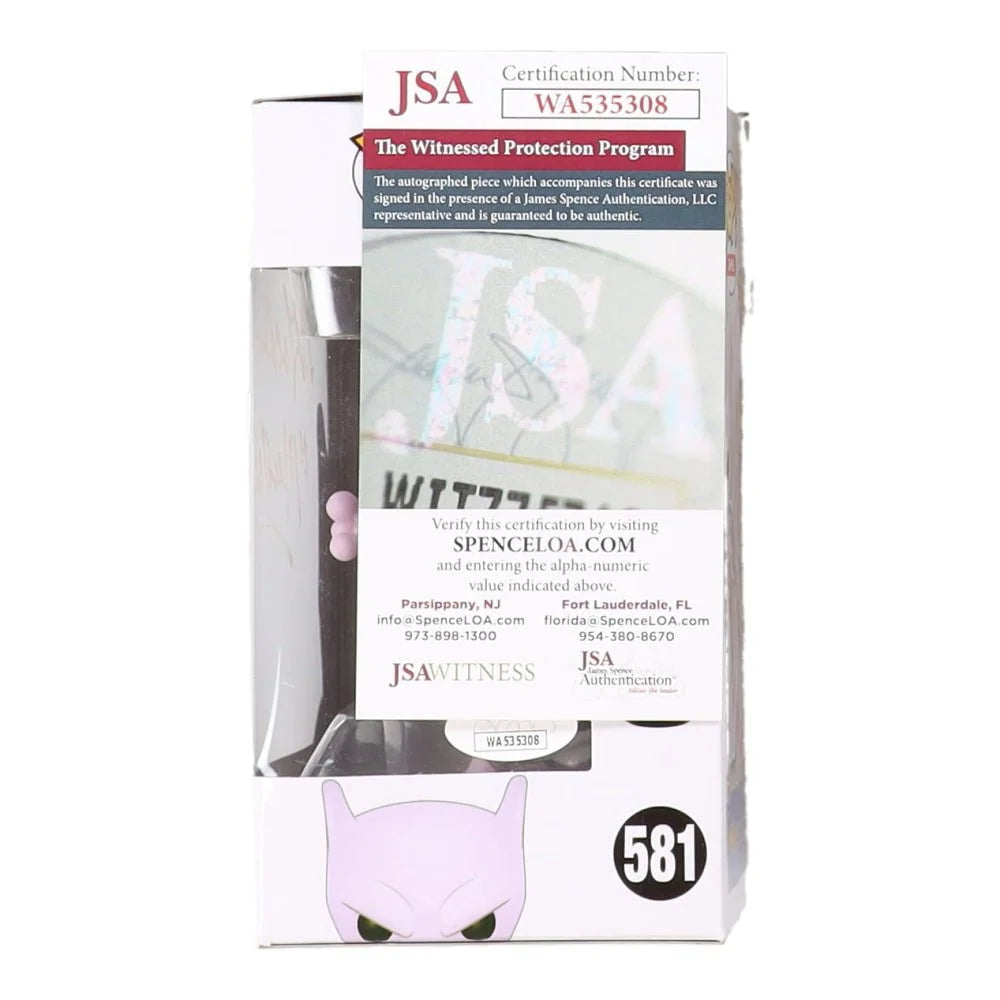 Jay Goede Signed Mewtwo Funko Pop Pokemon Collectible with JSA Witnessed Protection sticker