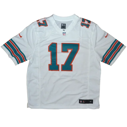 Jaylen Waddle autographed white throwback Nike Game Dolphins jersey