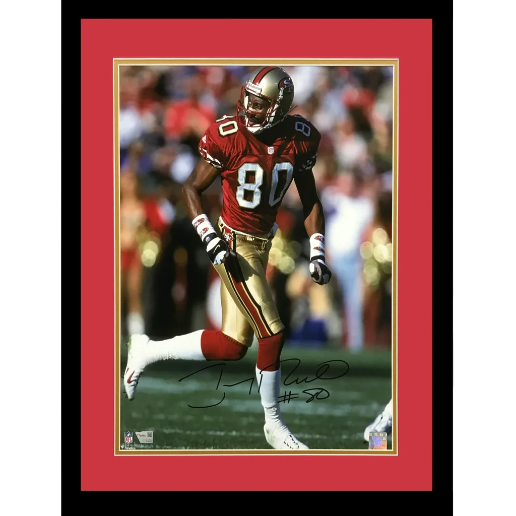 Jerry Rice signed deluxe framed 16x20 photo San Francisco 49ers