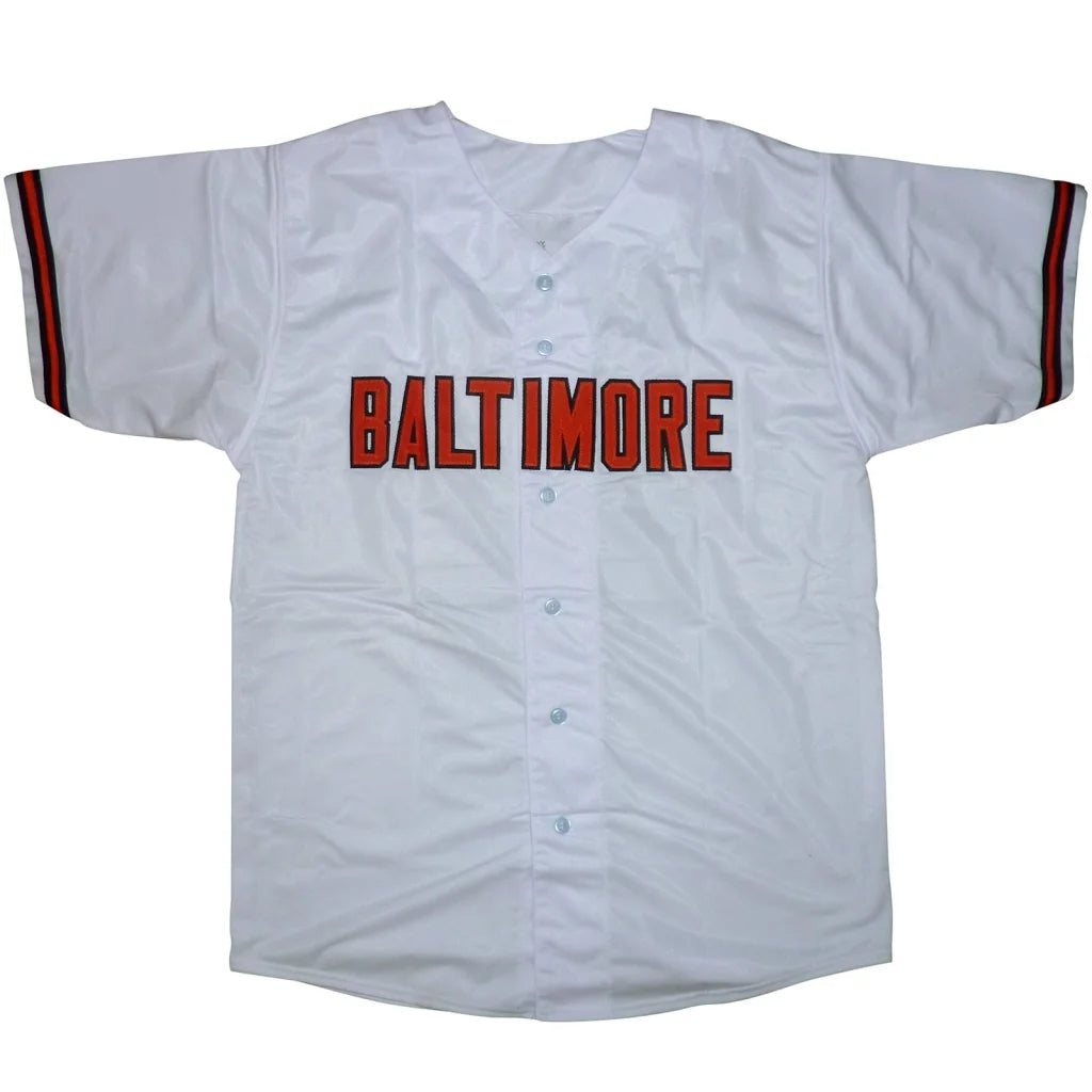 Jim Palmer autographed Baltimore Orioles white jersey with red lettering