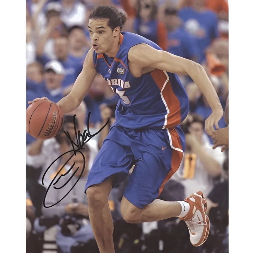 Joakim Noah autographed Florida Gators 8x10 photo, 06 Final Four dribbling