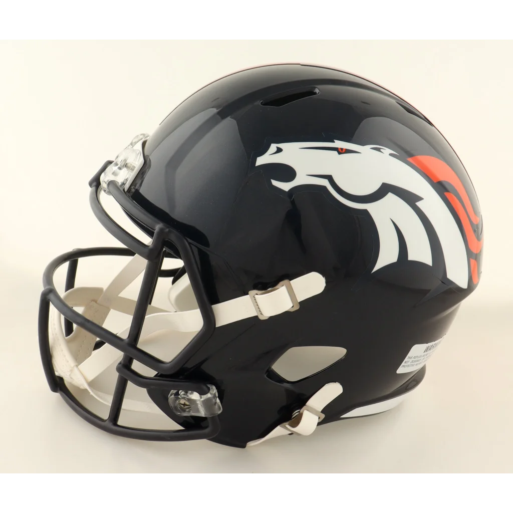 John Elway signed Denver Broncos full-size speed helmet with horse logo