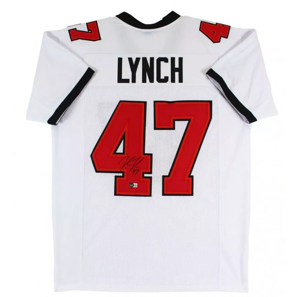 John Lynch autographed Tampa Bay white #47 jersey with Lynch name