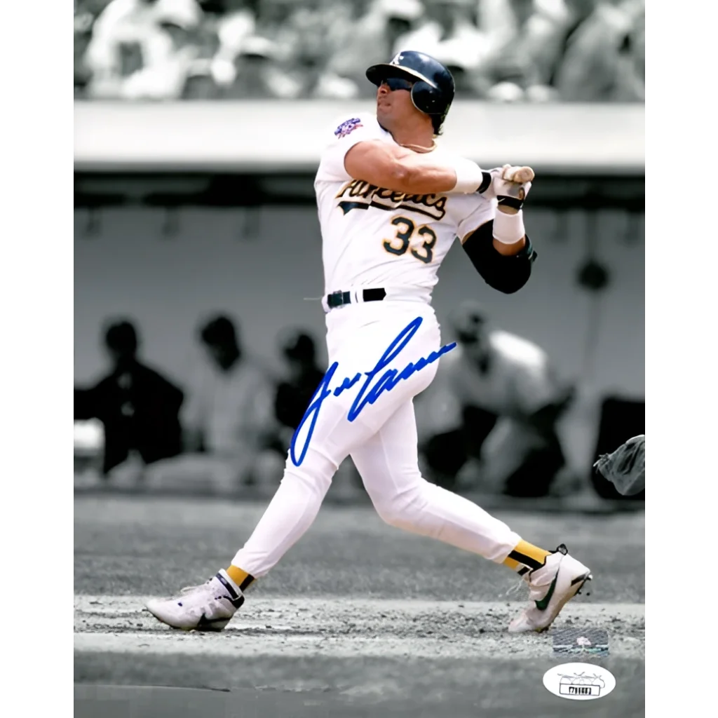 Jose Canseco autographed Oakland A’s 8x10 photo in white uniform