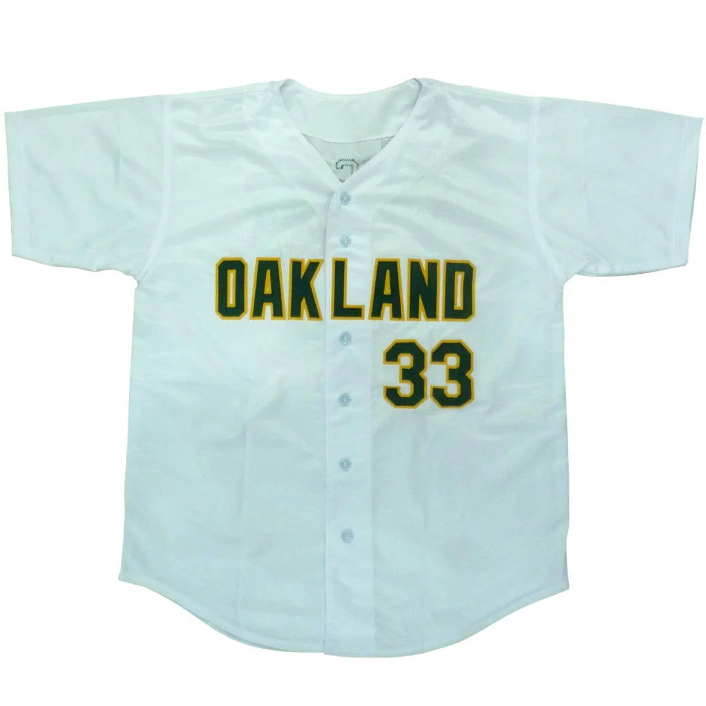 Jose Canseco autographed custom Oakland white jersey number 33