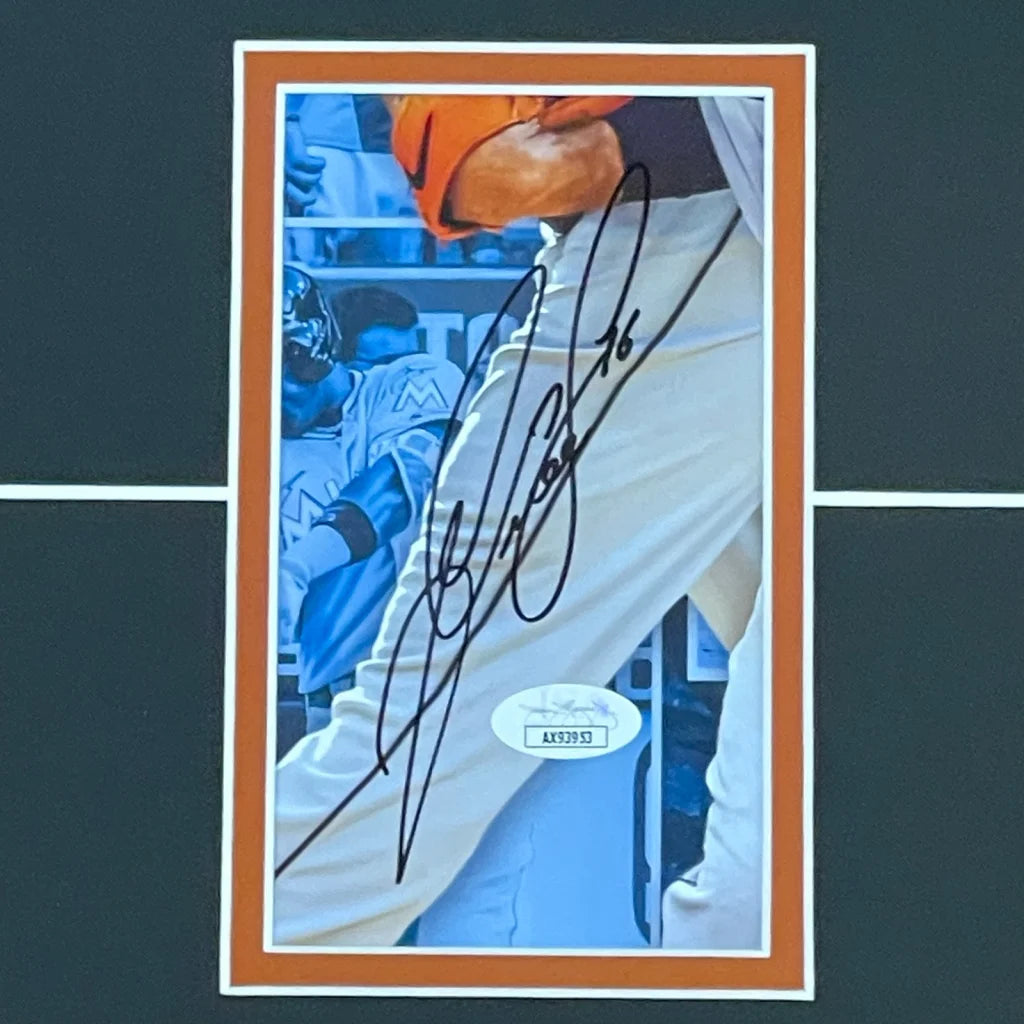 Jose Fernandez autographed Miami Marlins signature series framed card