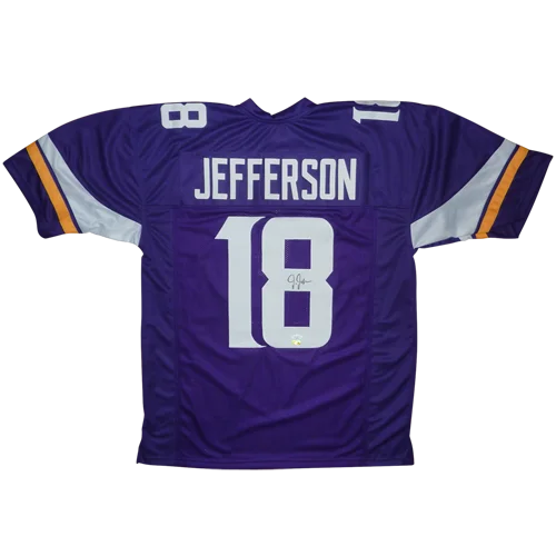 Justin Jefferson autographed Minnesota Vikings purple jersey #18
