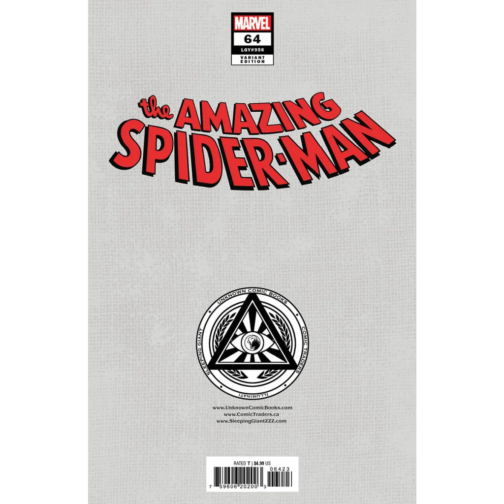 Comic book cover of The Amazing Spider-Man #64 by Kaare Andrews from Unknown Comics Kaare